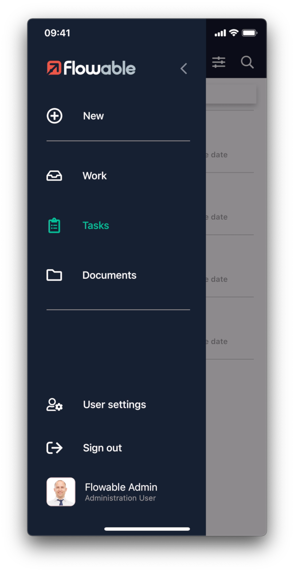Mobile App screenshot